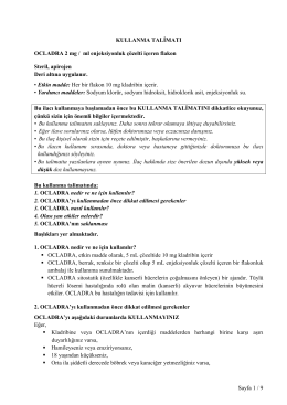 Sayfa 1 / 9 KULLANMA TALĐMATI OCLADRA 2 mg / ml
