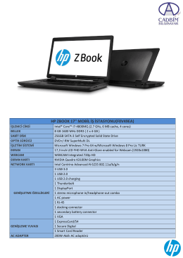 HP ZBOOK 17" MOBİL İŞ İSTASYONU(F0V49EA)