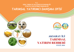 aksaray - TC Gıda Tarım ve Hayvancılık Bakanlığı