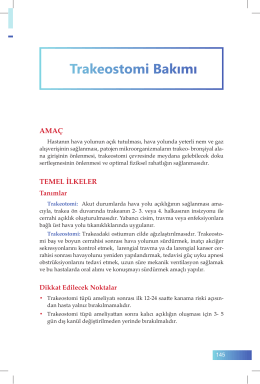 Trakeostomi Bakımı - İzmir Güney Kamu Hastaneleri Birliği Genel