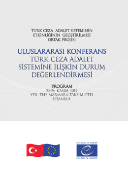 uluslararası konferans türk ceza adalet sistemine ilişkin durum