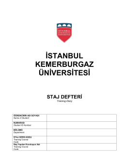 BOĞAZİÇİ ÜNİVERSİTESİ - İstanbul Kemerburgaz Üniversitesi