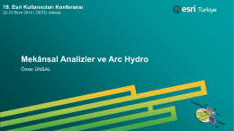 Mekânsal Analizler ve Arc Hydro