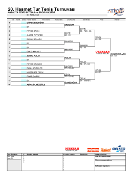 30+ - Antalya Tenis İhtisas ve Spor Kulübü