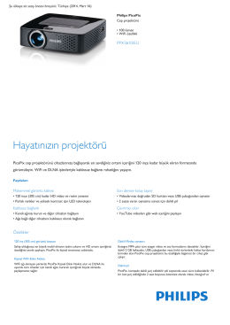 Product Leaflet: 100 lümen WiFi özellikli Cep projektörü