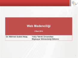 Web Madenciliği - Yıldız Teknik Üniversitesi