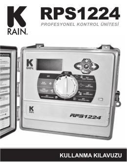 K-Rain RPS1224 Kontrol Ünitesi Kullanma Kılavuzu