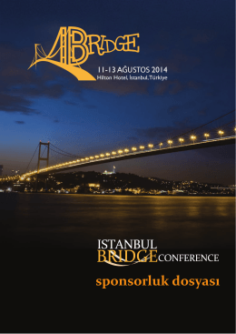 sponsorluk dosyası - Istanbul Bridge Conference 2014