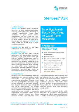 StenSeal® ASR - stenkim.com.tr