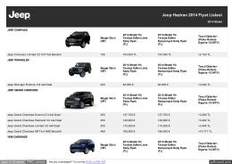 Jeep Haziran 2014 Fiyat Listesi