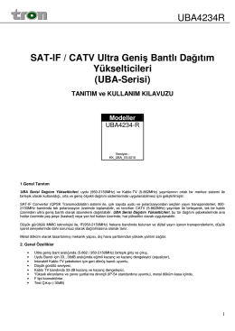 UBA4234R SAT-IF / CATV Ultra Geniş Bantlı Dağıtım