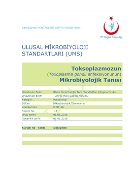 Toksoplazmoz - Türkiye Halk Sağlığı Kurumu