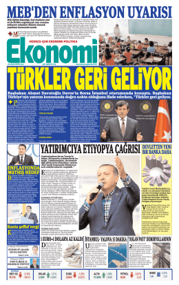 25 OCAK 2014 - Ekonomi Gazetesi