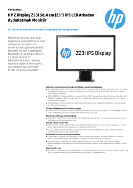 HP Z Display Z23i 58,4 cm (23") IPS LED Arkadan - Hewlett