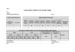 kuduz riskli temas aylık izleme formu