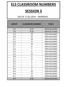 els classroom numbers sessıon 3