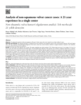 Analysis of non-squamous vulvar cancer cases: A 21