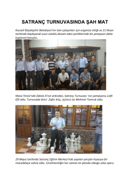 satranç turnuvasında şah mat - Kocaeli Büyükşehir Belediyesi