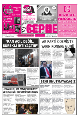 29.11.2014 Tarihli Cephe Gazetesi