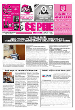 29.09.2014 Tarihli Cephe Gazetesi