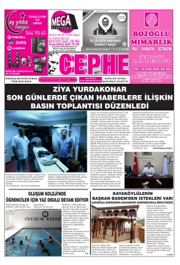 16.07.2014 Tarihli Cephe Gazetesi