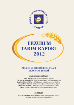 Erzurum 2012-2013 Tarım Raporu