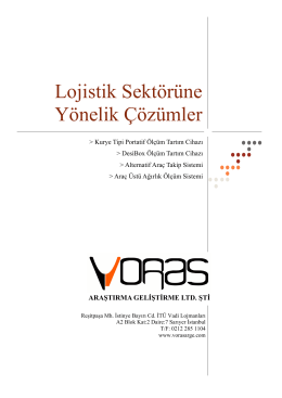 Lojistik Çözümlerimiz - Voras Ar-Ge