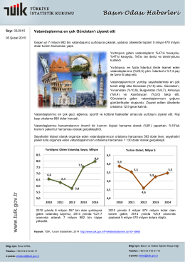 Vatandaşlarımız en çok Gürcistan`ı ziyaret etti