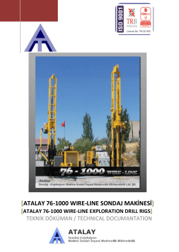 ATALAY 76-1000 WIRE-LINE EXPLORATION DRILL