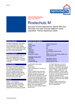 Rostschutz M teknik bilgi