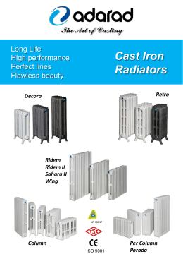 Cast Iron Radiators - ADARAD Döküm Ürünleri A.Ş.