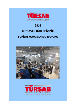 2014 8. travel turkey izmir turizm fuarı sonuç raporu