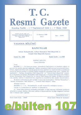 Sayı 107 - İzmir Serbest Muhasebeci Mali Müşavirler Odası