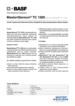 MasterGlenium® TC 1500(Eski Adı GLENIUM® TC