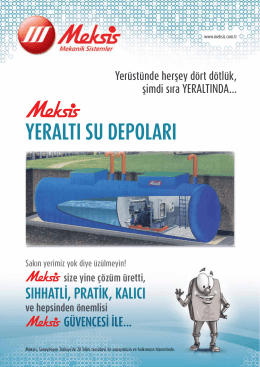yeraltı su depoları - Meksis Mekanik Sistemler