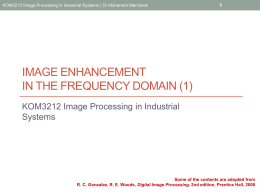 Image processing in the Frequency domain