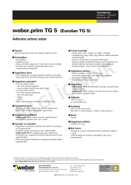 weber.prim TG 5 Türk