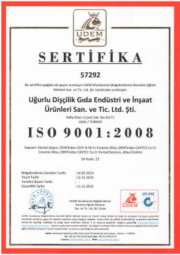 ISO 9001 - Dentindex