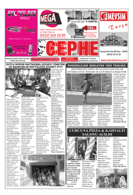 16.04.2014 Tarihli Cephe Gazetesi