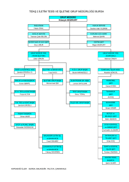 organigram - TEİAŞ Bursa 2.İletim Tesis ve İşletme Grup Müdürlüğü