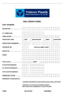 Mail Order Formu