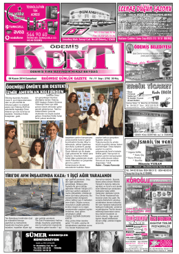 08-11-2014 Tarihli Kent Gazetesi