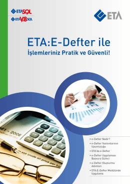 ETA:E-Defter ile - Eta Bilgisayar
