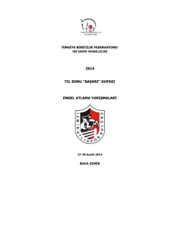 2014 Yıl Sonu Başarı Kupası - Türkiye Binicilik Federasyonu