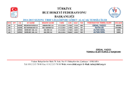 2014-2015 sezonu tbhf liglerinde görev alacak temsilciler