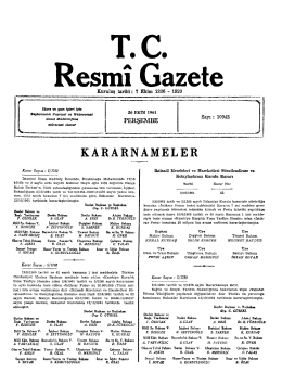 T. C. Resmî Gazete