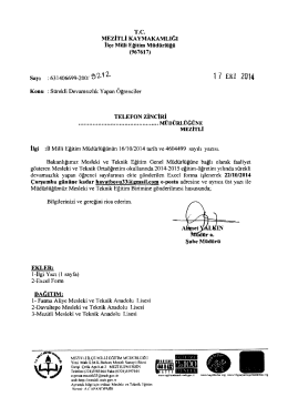 1 7 EKİ 2014 - mersin - mezitli ilçe millî eğitim müdürlüğü