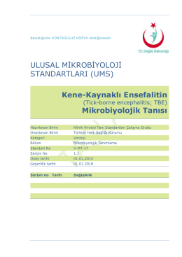 Kene kaynaklı ensefalitin - Türkiye Halk Sağlığı Kurumu