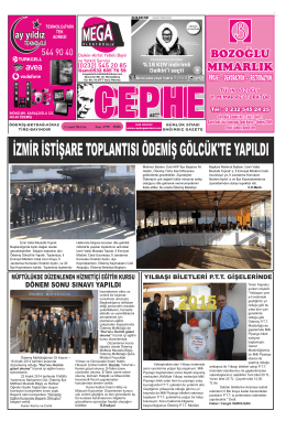 23.12.2014 Tarihli Cephe Gazetesi