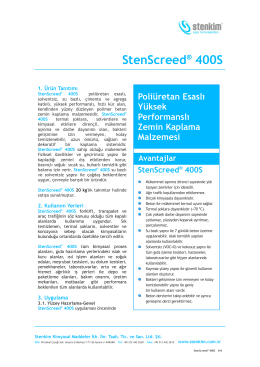 StenScreed® 400S - stenkim.com.tr